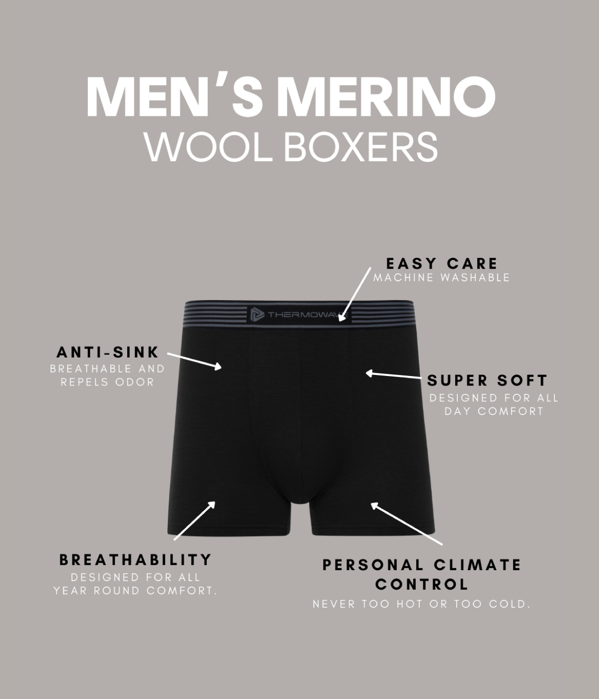Blue Men’s Merino Life Boxers